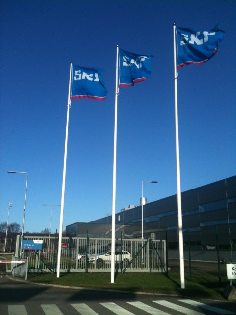 Logotype flags at SKF